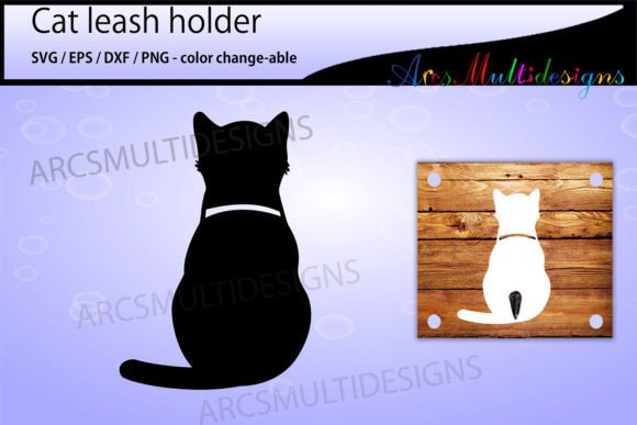 Cat Leash Holder Embroidery Design