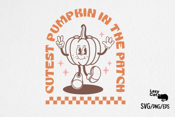 Fall Pumpkin Mascot SVG PNG