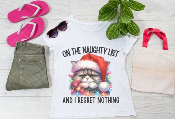 Funny Cat Christmas Png, Cat Lover, Cute