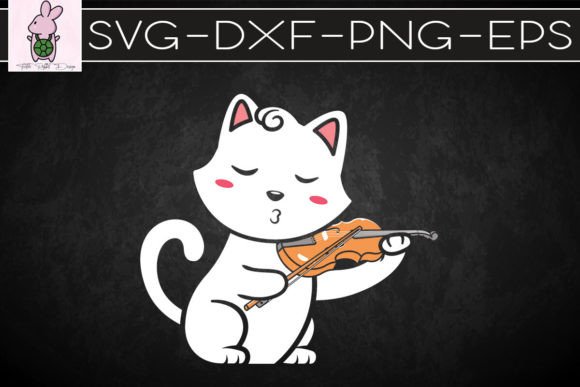 Funny Cute Cat Playing Violin