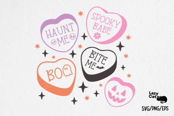 Halloween Candy Hearts SVG