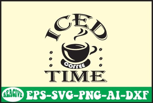 Iced Coffee Time Svg Design