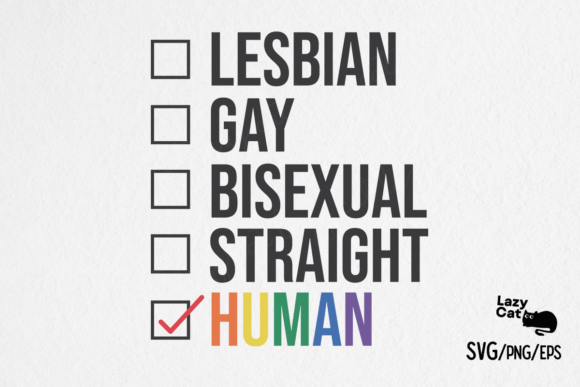 LGBTQ Pride Month Human SVG Design