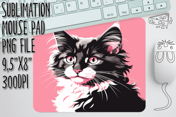 Playful Paws Cat Mouse Pad Graphic