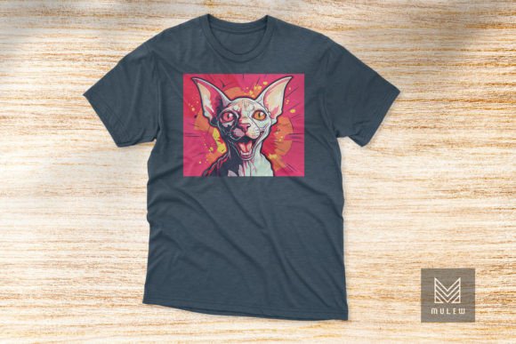 Pop Art Sphynx Cat T-shirt Design
